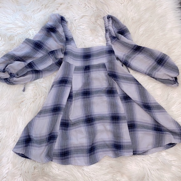UO Urban Outfitters Lachlan flannel smocked dress in size small - Picture 3 of 9